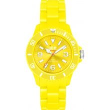 Ice-Watch Unisex Ice-Solid Analog Plastic Watch - Yellow Bracelet - Yellow Dial - SD.YW.U.P.12