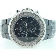 Icetime Joe Rodeo Jojo Black Ceramic 1.50 Ct. Diamond Watch 45mm One Year Warran