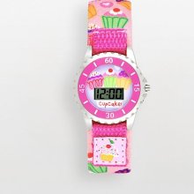 Ikidz Silver Tone Cupcake Digital Watch - Kids