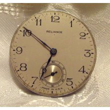 Ingersoll Watch Co. Pocket Watch Vintage Movement 7 Jewels 16 Size(re