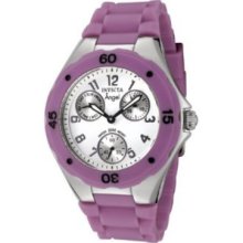 Invicta 0698 Angel Jellyfish Day Date Silicone Strap Womens Watch