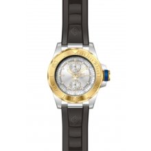 Invicta 13994 Men $695 Pro Diver Silver Dial Chrono Black Polyurethane Watch