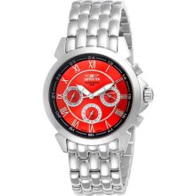 Invicta Men's 4242 Red Dial Multifunction Steel Watch