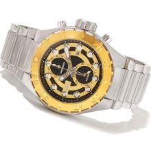 Invicta Mens Pro Diver Touring Chronograph Black & Gold Dial Bracelet Watch