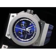 Invicta Mens Reserve Akula Swiss Made Chronograph Blue Silicone Strap Watch
