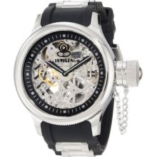 Invicta Mens Russian Diver Mechanical Skeleton Dial Stainless Steel Case Watch