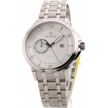 Invicta Vintage Mens Large Stainless Steel Day Date Swiss Watch 1 ...