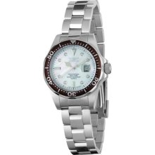 Invicta Women's Pro Diver White Mother of Pearl Dial Stainless St ...