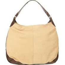 Isaac Mizrahi Live! Matt Suede Snake Embossed Hobo Bag - Taupe - One Size