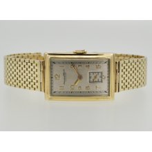 IWC Menâ€™s Vintage 14k Gold Rectangular Watch Manual Wind