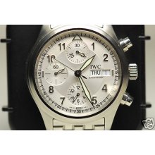 Iwc Spitfire Pilot Chronograph Automatic Mens Watch Iw 370628,guarantee Card