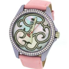 Jacob & Co. Swiss 40mm Purple Case Diamond Bezel Dial Pink Band Watch 2.925ct