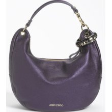 Jimmy Choo Solar Metallic Purple Chain Cuff Hobo Bag