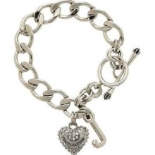 Juicy Couture Pave Starter Bracelet, Silver