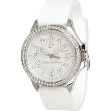 Juicy Couture Watch, Womens Jetsetter White Silicone Jelly Strap 38mm