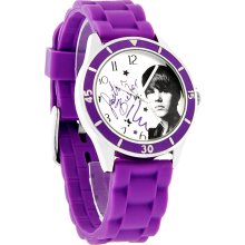 Justin Bieber Ladies Purple Rubber Strap Quartz Watch JB1135