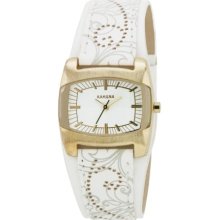 Kahuna Women's Quartz Watch With White Dial Analogue Display And White Pu Strap Watch Kls-0273L