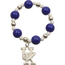 Kentucky Wildcats Ladies Beaded Logo Stretch Bracelet - White/Blue