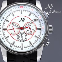 Ks Men Day Date Hours Display Automatic Mechanical Dial Analog Wrist Sport Watch