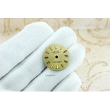 Ladies 2t Original Rolex Datejust Gold/champagne Stick Dial
