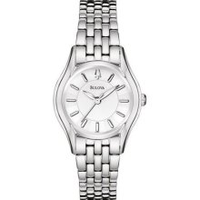 Ladies Bulova 96l132 Silver Dial Stainless Steel Bracelet Wristwatch Rrp£149