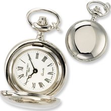 Ladies, Chrome-plated Brass, Polished Pocket Watch Necklace