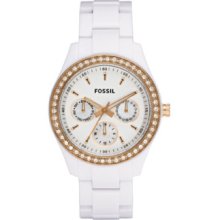 Ladies Fossil Stella White Watch Es2869 Rrp £110