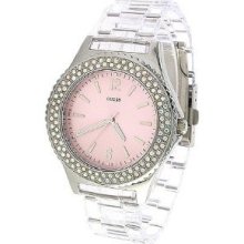 Ladies Guess Silver Crystal Dial Watch U95000l2