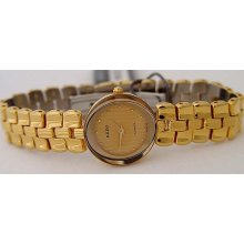 Ladies Rado Florence Watch Gold Tone Band, Gold Dial