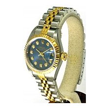 Ladies Rolex Datejust 2-Tone Navy Blue Dial/Fluted/Jubilee - Preowned