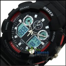 Led Ohsen Digital Waterproof Date Men's Sports Wrist Watch 5 Color 112