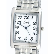 Limit Mens Steel-tone Expanding Bracelet Analogue Watch