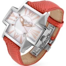 Locman Designer Women's Watches, Plus Red Oversize Dress Date Watch