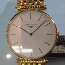 Longines La Grande Men's Watch Quartz Sapphire All Stainless S Gold Original