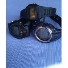 Lot 3 Vintage Casio Watches Ts-100 Rare World Map Thermometer G-shock Gw-300 W71