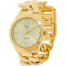 Luxe Rachel Zoe Classic Domed Curb Link Watch - Goldtone - One Size