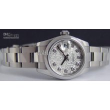 Luxury Automatic Ladies Silver Jubilee Diamond Stainless Steel Wrist