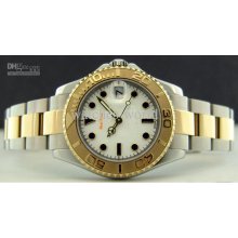 Luxury Lls Automatic Men Watch 18kt Gold & Ss Mid-size 36mm Yach