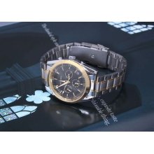 Luxury Unique Three Dials Design Day&date Mens Mechanical Gift Watch W212