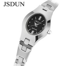 Luxury Watches Tungsten Women's Exquisite Quartz Wristwatch Cross Watchband
