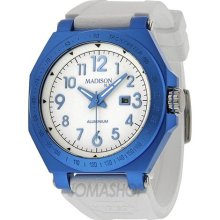 Madison Candy Time White Dial Blue Aluminum Unisex Watch G4452-04 ...