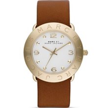 Marc by Marc Jacobs Goldtone Stainless Steel & Leather Watch - Brown-Gold