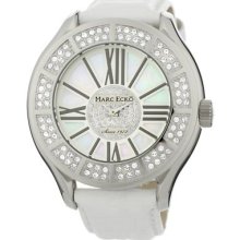 Marc Ecko Men Tiani White Leather Strap Watch E15507g1