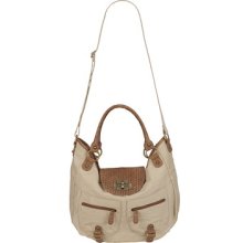 Maurices Basketweave Trim Crossbody Bag Natural