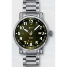 Mecaline Eta Automatic Silver Watch W/ Black Dial