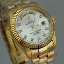 Men Gold S/steel Automatic Day Date President Watch