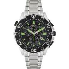 Men`s Rotary Aquaspeed Silver Chronograph Watch W/ Luminous Hands