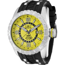 Men's Aviator GMT Yellow Dial Black