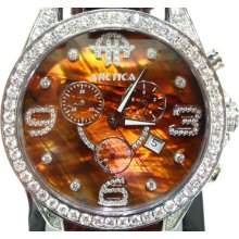 Mens Diamond Arctica Watch ARDC-D3-B1A Round Cut F Color 7.00ct