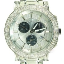 Mens Diamond Joe Rodeo Black Chrono Trooper JTRO-4 Round Cut 6.00ct